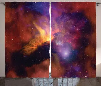 

Outer Space Curtains Space Stars and Nebula Gas and Dust Cloud Celestial Solar Galaxy System Living Room Bedroom Window Drapes