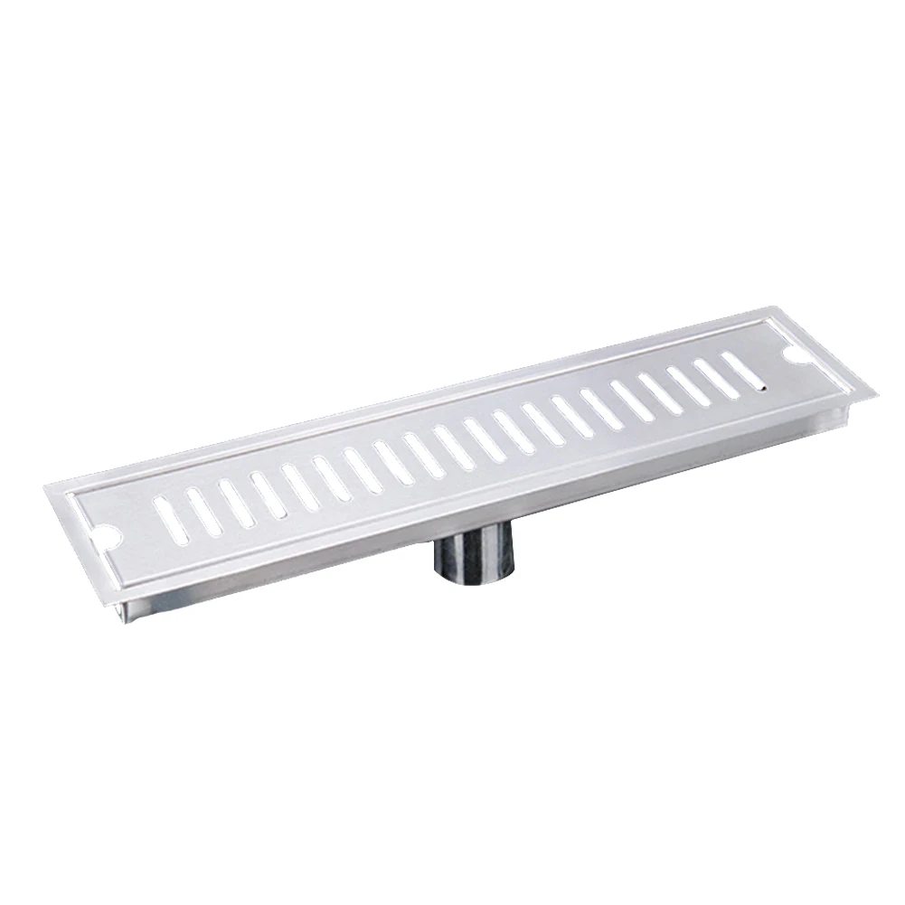 Tile Insert Home Rectangle Stainless Steel Detachable Overflow Hair Catcher Hotel Bathroom Anti Odor Floor Drain Shower Smooth