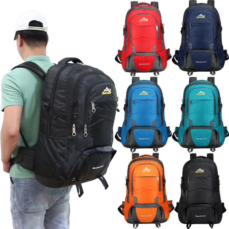 60L Outdoor Long Distance Shoulders Bag Cycling Backpack Mountaineering Camping Travelling Knapsack Climbing Hiking Rucksack | Спорт и