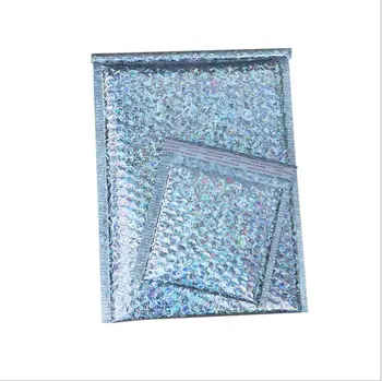 

50PCS High Quality Aluminum Foil Bubble Bags Laser Silver Padded Envelope Mailer Self Adhesive Shockproof Courier Shipping Bags