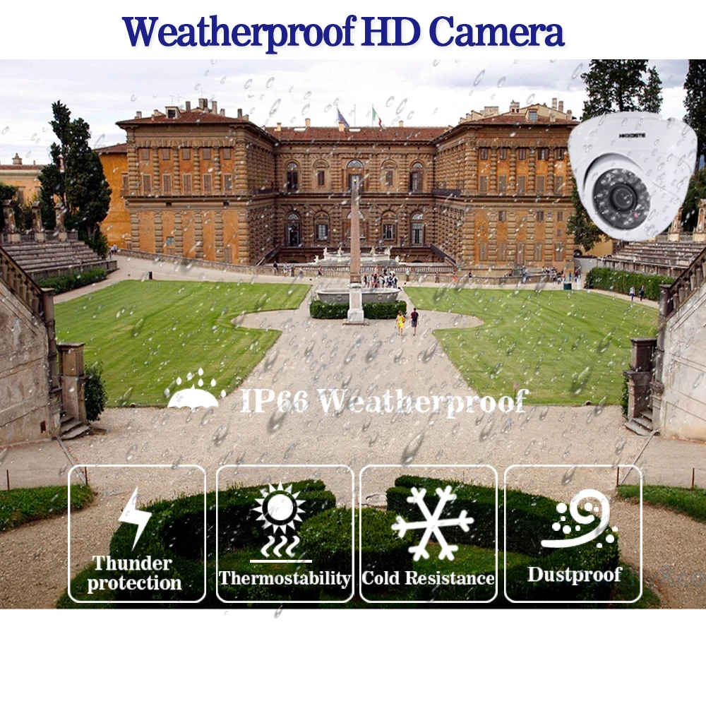 5 мегапикселей 8CH AHD DVR H.265 Внешняя камера для видеонаблюдения HD CCTV Камера система DVR Kit IP комплект камер безопасности Камера Системы P2P приложение просмотра