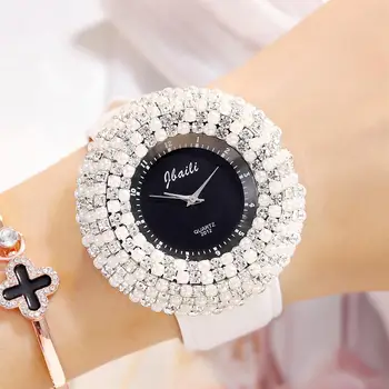 

2020 Fashion Crystal Diamond Women Watch Dress Top Brand Luxury Relogio Feminino Bling Ladies Quartz Wrist Watches Rhinestone