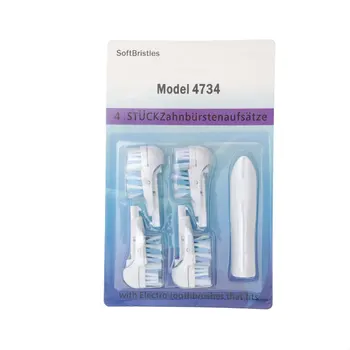 

One Set 4 PCS Electric Toothbrushes Head Replacement For Oral B 4732 3733 Stage Power Tip Professional Care Dual Clean