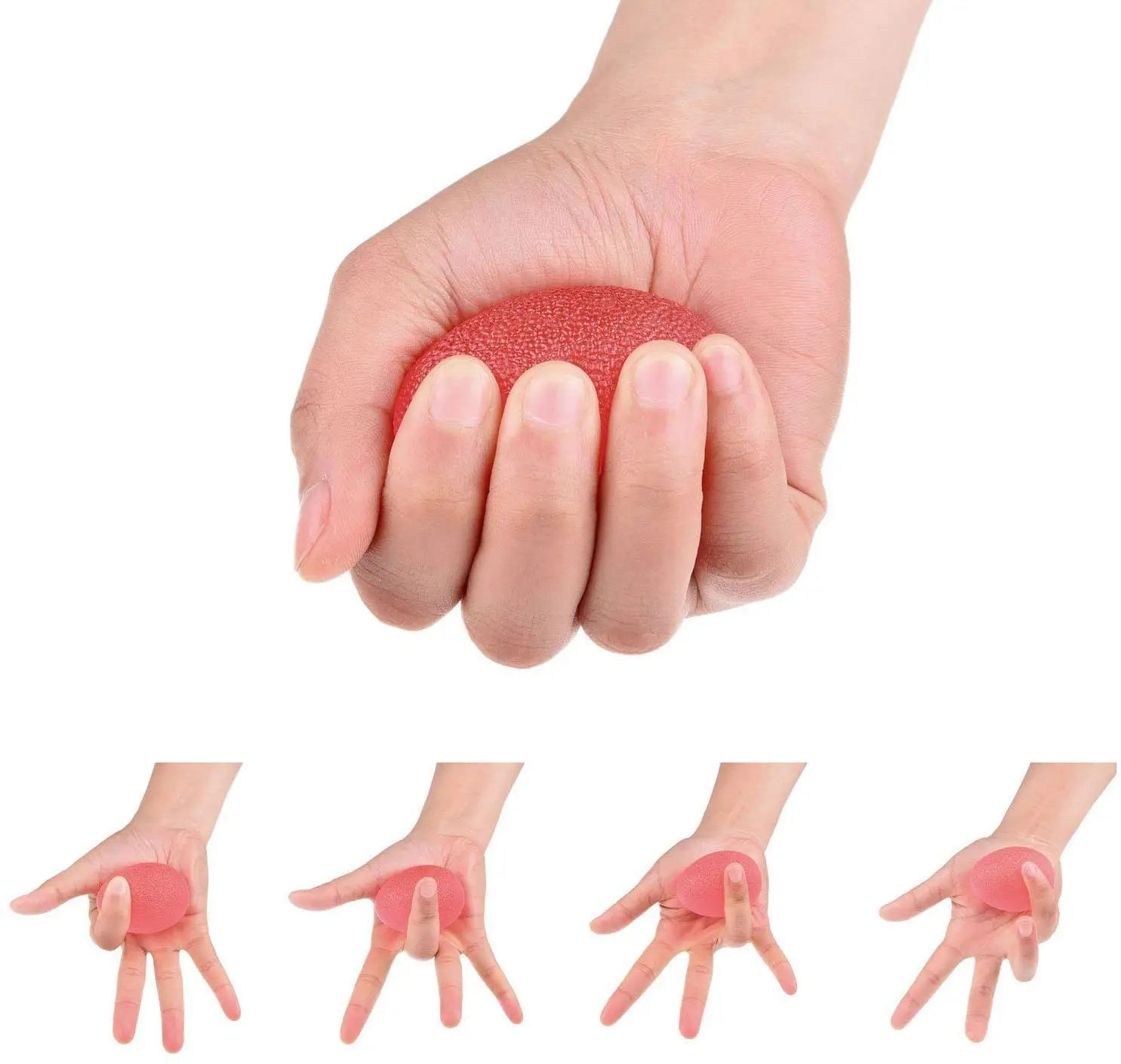 Silicone Hand Grip Ball Egg Men Women Gym Fitness Finger Heavy Exerciser Strength Muscle Recovery Gripper Trainer