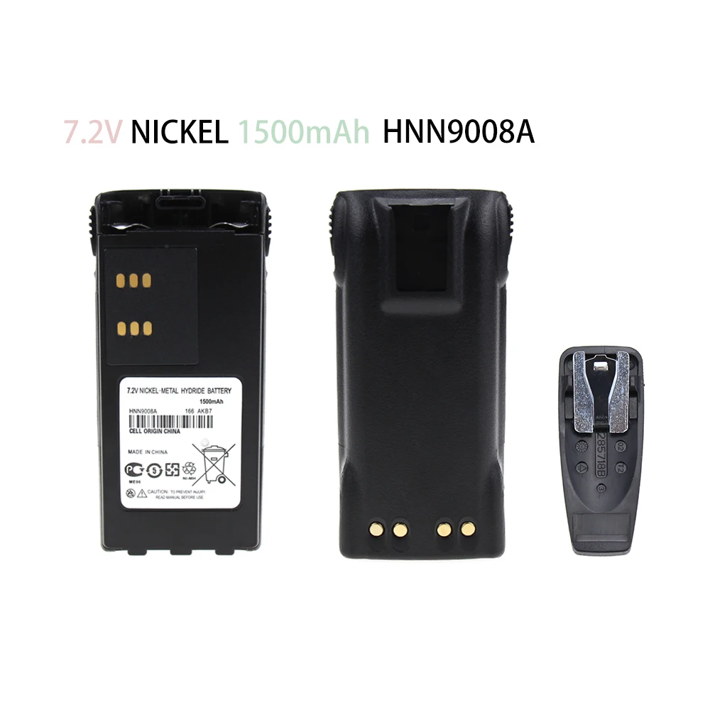 HNN9008A 1500mAh Replacement Battery with Belt Clip for Motorola HT750 HT1250 GP320 GP328 PRO5150 MTX960 1