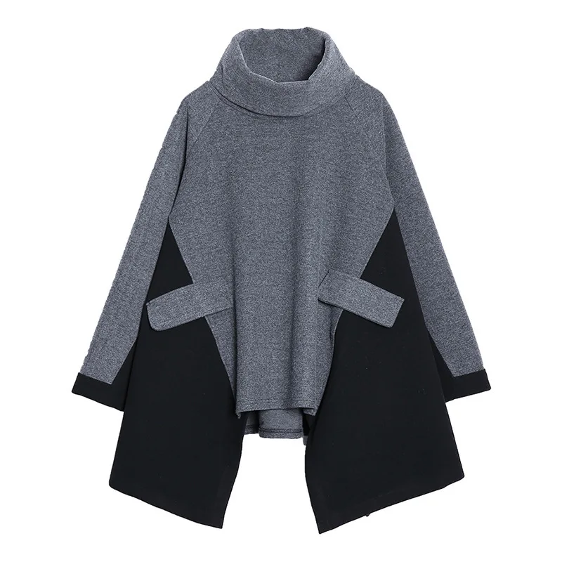 Max LuLu модные корейские осенние женские панк толстовки с капюшоном Женская водолазка Длинная толстовка винтажная Лоскутная Женская свободная одежда