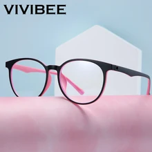 VIVIBEE, анти-синий светильник, очки для мужчин, игровой, Круглый, блокирующий, Blue Ray, классический TR90, женские защитные очки для работы с компьютером