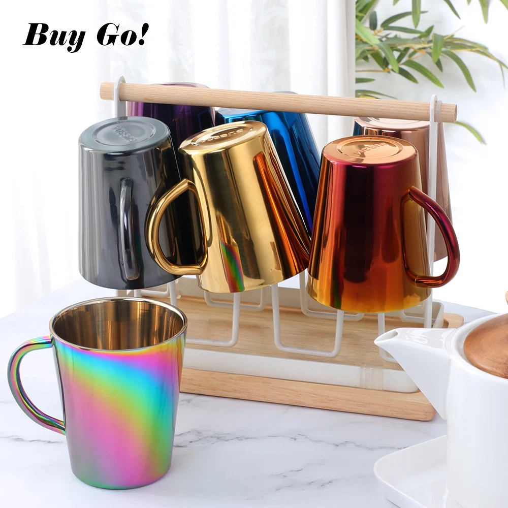 Iridescent Rainbow Coloured Mug Morning  Tea Coffee Cup Multicoloured New 