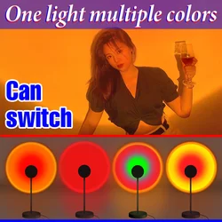 Lampe LED de Projection arc en ciel, 5V, veilleuse d'ambiance, décoration d'arrière plan de photographie, lampes pour la maison, USB, Dimmable 