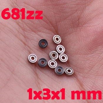 

10pcs/lot New 681ZZ Miniature Mini Ball Bearings Metal Open Micro Bearing 1x3x1mm