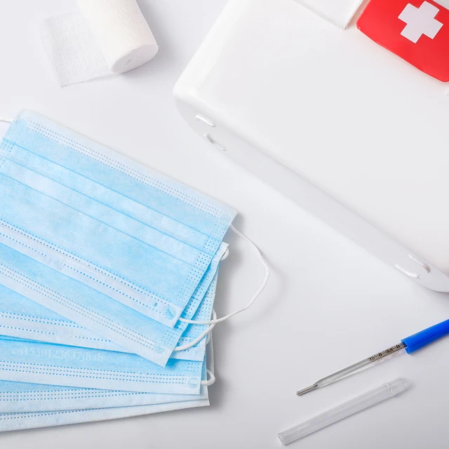 US $7.35  100 Pcs Anti-pollution 3-layer Mask Disposable Mask Anti-bacterial Flu Filter Elastic Fast Delivery