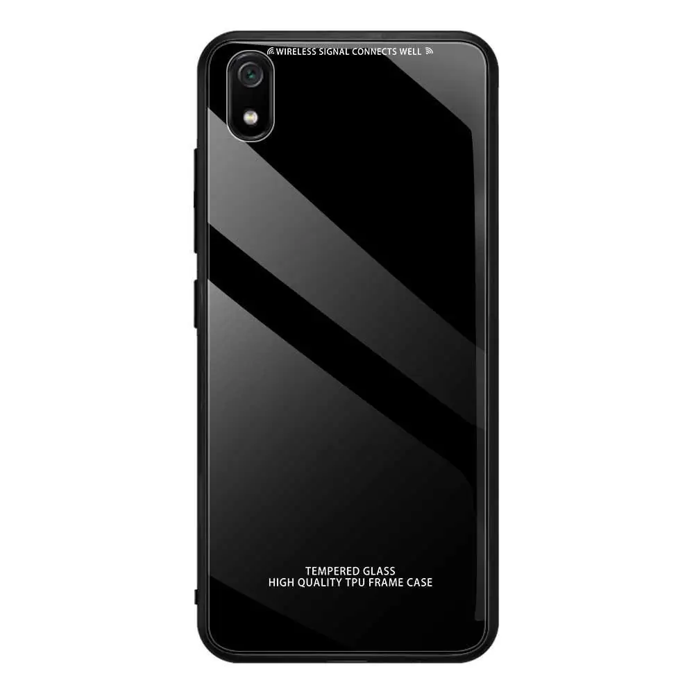 Чехлы из закаленного стекла для OnePlus 7 Pro, чехол One Plus 7, задняя крышка из ТПУ для Oneplus 7 Pro, чехол для телефона 1+ 7, защитный чехол - Цвет: Черный