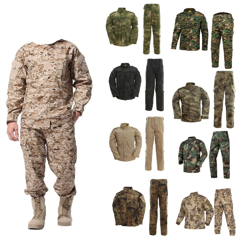 Uniforme militar do exército camuflagem tática + calças calça camuflada  combate eua uniforme de airsoft roupas masculinas terno 13 cores| | -  AliExpress