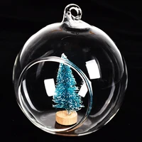 1Pcs Clear Glass Ball Globe Shape Terrarium Ball Flower Hanging Planter Terrarium Container Landscape Ornament Garden Decor - Image 2
