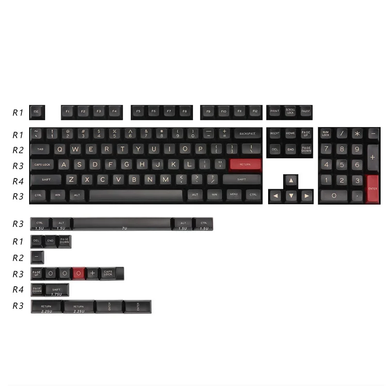 

MAXKEY SA Stars 124 Keys Keycaps Set Profile ABS Keycaps Keycap Set For Mechanical Keyboard For PC Computer