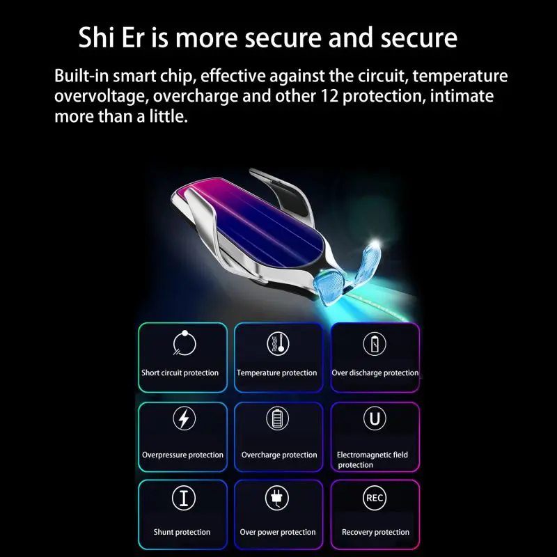 1 шт. R9 Smart sensor автомобильный беспроводной зарядный держатель на 360 вращается 10 Вт простое Быстрое беспроводное зарядное устройство