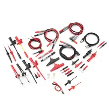 P1600F 18 in 1 Pluggable Replaceable Multimeter Probe Test Lead Kits BNC Test Cable with Alligator Pliers Needle Tip Feeler Set