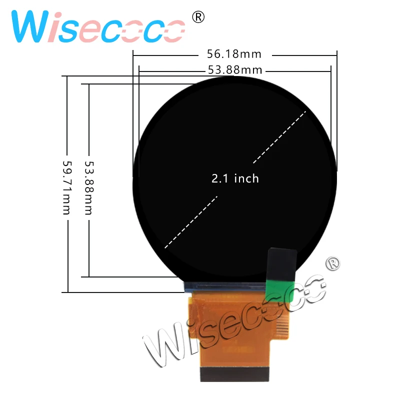 2.1 Inch 480X480 Round LCD Display RGB Circle LCD Module Capacitive Touch Monitor Screen Drive Board