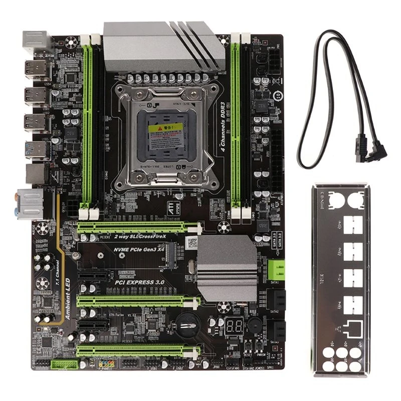 Процессор X79 Turbo moederbord LGA2011 ATX USB3.0 SATA3 PCI E NVME M.2 SSD|Материнские платы| |