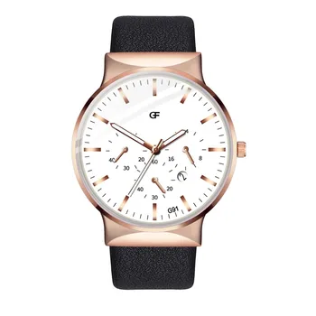 

Elegant Watches For Men Waterproof Ultra Thin Quartz Clock Fashion Simple Leather Band Male Wristwatch часы мужские наручные