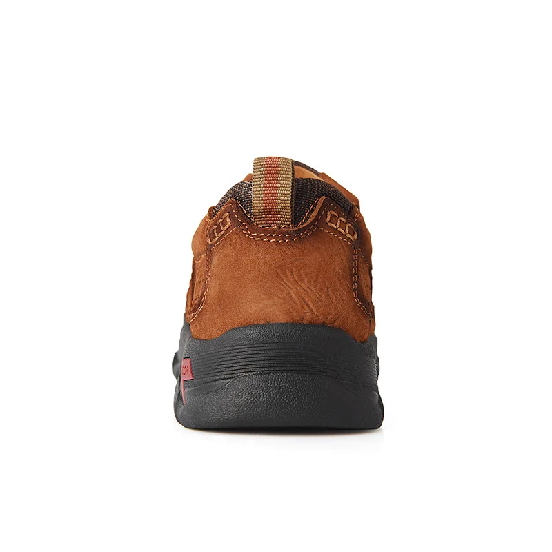 New Style Men Outdoor Large Size Dull Polish Cowhide Hiking Shoes Men Anti-slip Damping Wearable Low Top Hiking Shoes