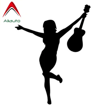 

Aliauto Fashion Car Sticker Music Guitar Girl Automobiles Motorcycles Accessories PVC Decal for Chevrolet Ford Focus,13cm*10cm