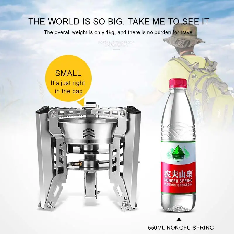 

BL100-B16 Outdoor Camping Picnic Team Party Party Family Gas Stove 6800W Camp Gas Burner