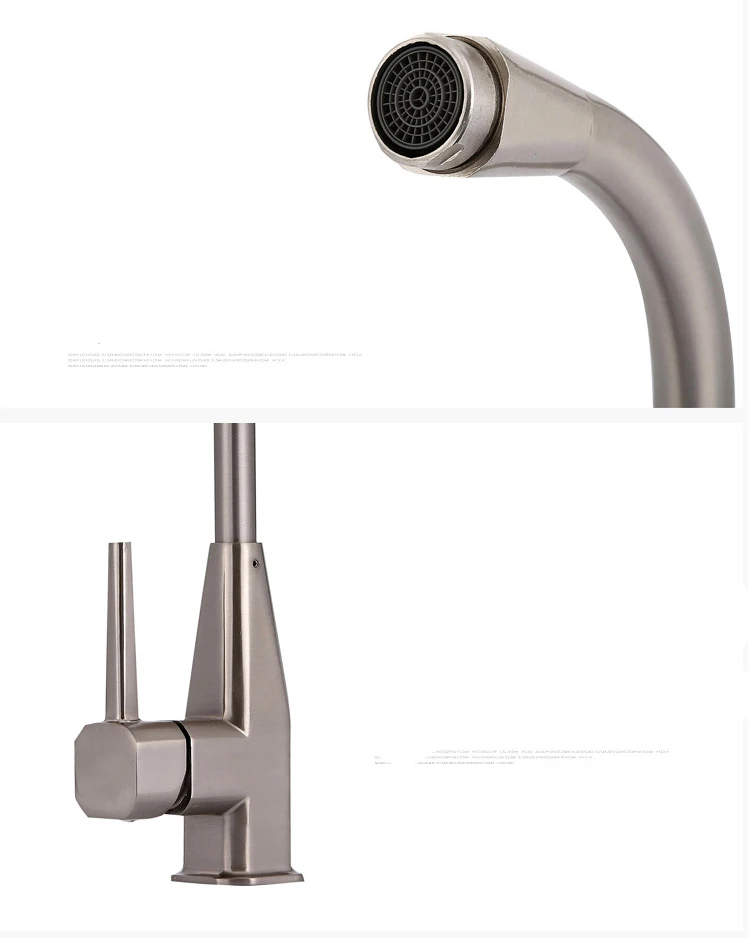 Senducs Copper Kitchen Mixer Tap Deck Mounted Hot Cold Kitchen Faucet Quality Brushed Kitchen Sink Faucet Fashion Home Mixer