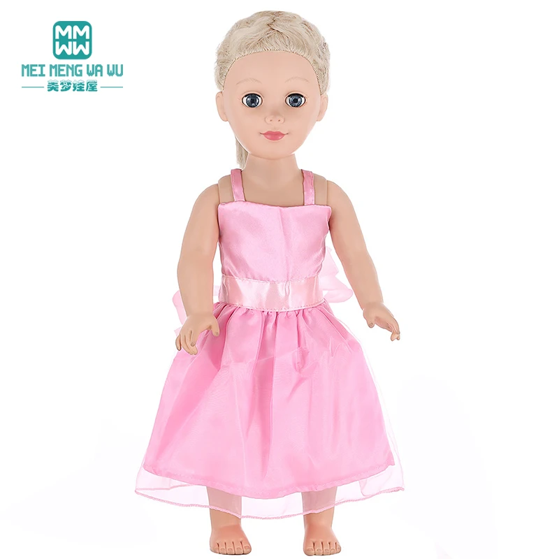 Clothes for Dolls Fits 45CM Toys American Doll Accessories Fashion Bow-Knot Dress Girl's gift