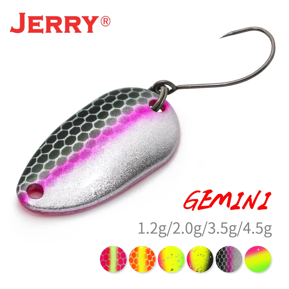 Jerry Gemini микро рыболовные ложки область форель воблер (Wobbler) 1 ПК 2g 3 5g 4 УФ Цвета Металлическая приманка блесна