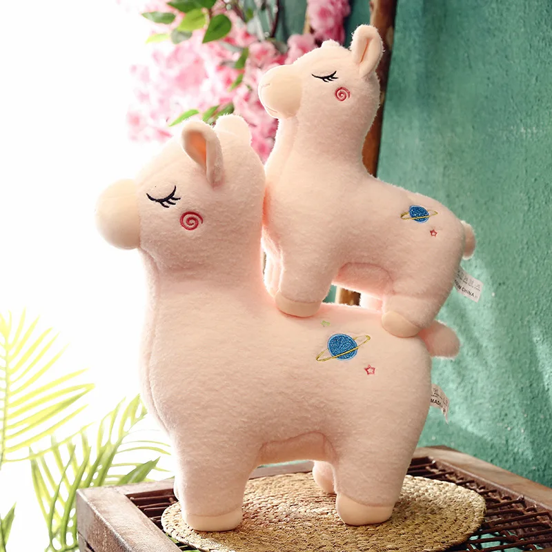 

Plush Alpaca Doll Pillow Soft Pp Cotton Filling Children Doll Holiday Gift
