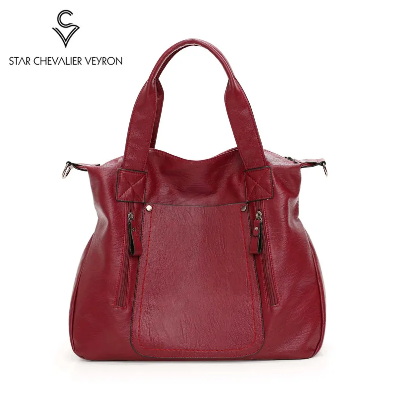 

2020 Women Leather Handbag Ladies Hand Bag Women Top-handle Bag Zipper Design Female Shoulder Bag Hobos Totes Bolsa Feminina Sac