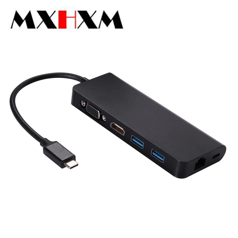 Type-c-hdmi+ vga 6в1 концентратор 3,0 HDMI 4k hdmi поддерживает ipad для nintendo многофункциональный