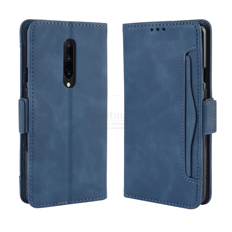 Магнитный чехол-книжка для Oneplus 7 Pro, чехол-кошелек для Oneplus 7 T, отделение для фото и карточек, роскошный кожаный чехол для мобильного телефона