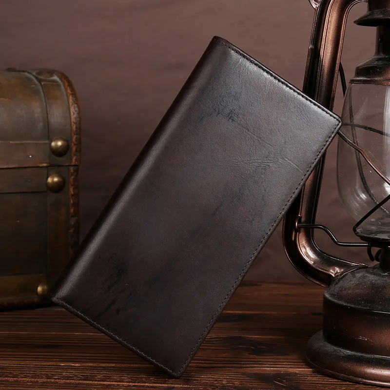 

First Layer Leather Wallet Hand-rub Color Genuine Leather Casual Wallet Hand Men Leather Wallet