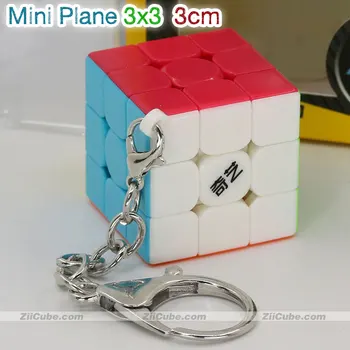 QiYi KeyChains Mini Cube 2x2 2.0 3.0 3.3 3x3x3 Plane Small Cube Magical Cubo 3x3 Gan 330 Colorful School Bag Accessories Pendant
