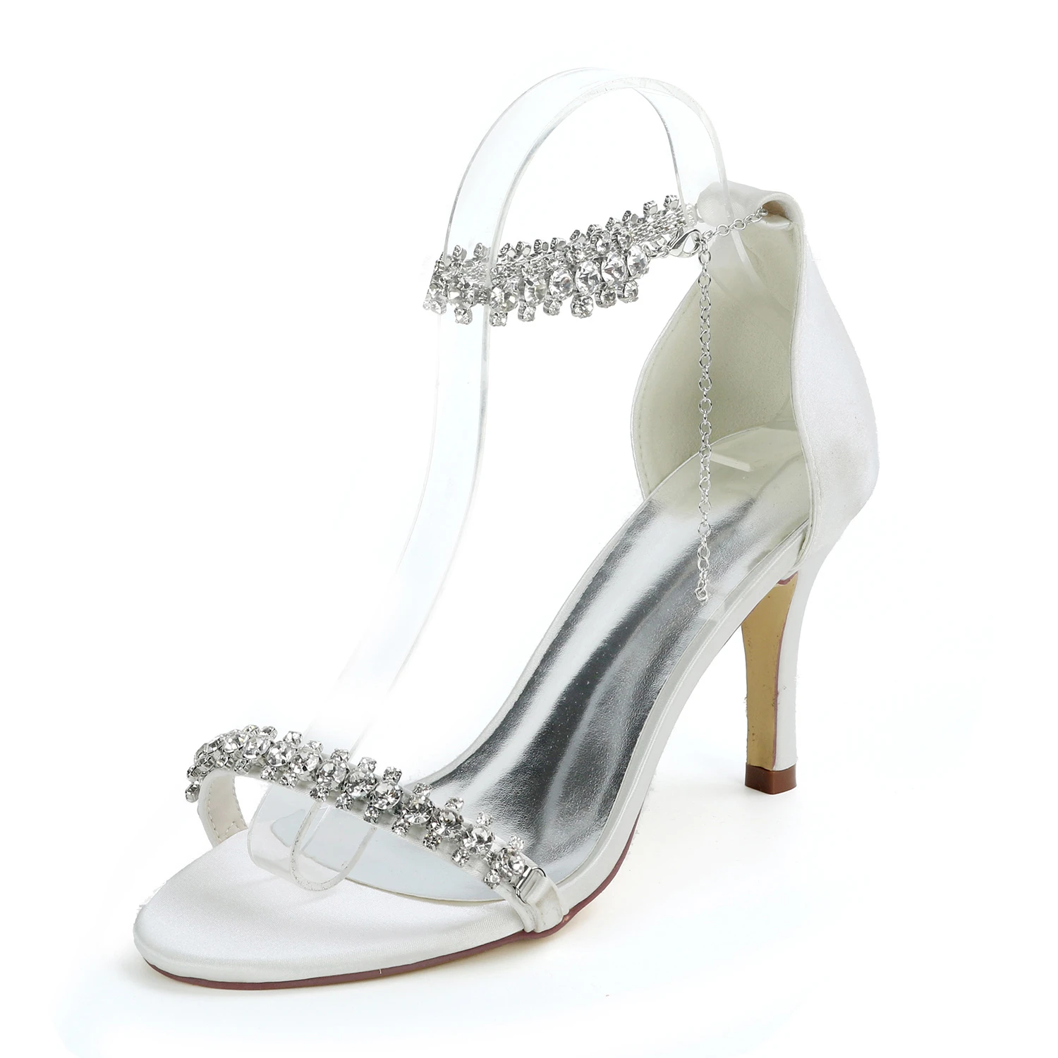 Sandalias de para vestido de noche, zapatos con tiras y correa de de cristal, diamantes de imitación, tacón alto, para fiesta, graduación|Sandalias de mujer| - AliExpress