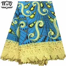 Хлопковое гипюровое кружево африканская Анкара вышитая ткань батик с кружевом Африканский принт восковая кружевная ткань для нарядного рождественского платья
