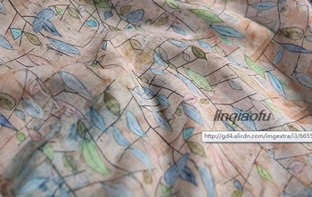 

High-end linen fabric,patchwork cloth,Printed loose robe dress fabric ramie fabric,130cmx 50cm/pcs