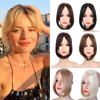 

LUPU Front Fringe Bangs Synthetic High Temperture Fiber Hair Extension Clip In Side Bangs Natural Fake Hairpieces Headwear