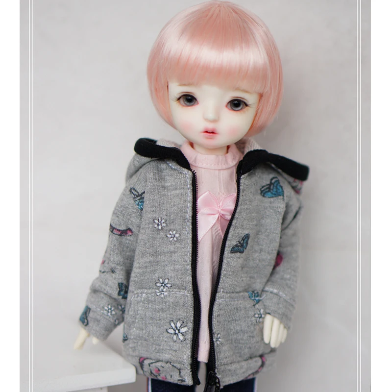 BJD одежда 1/6 Кукольное пальто с кошачьими ушками шляпа кукла серого цвета для YOSD