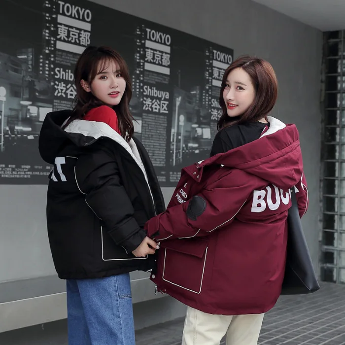 

2019 Autumn And Winter New Style Online Celebrity Casual down Jacket Cotton-padded Clothes Women's Korean-style INS Workwear Coa