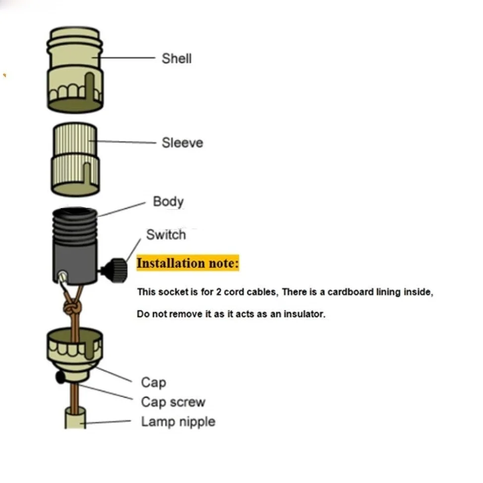Vintage Lamp Holder Fitting E27 Lamp Holder Socket Chain Switch Douille E27 Socket Light UL CE Bulb Socket Holder Base