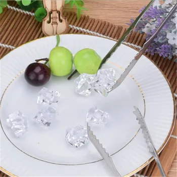 

1Pcs Bread Food Ice Clamp Ice Tong Tool New Stainless Steel Barbecue BBQ Clip Bar Kitchen Accessories