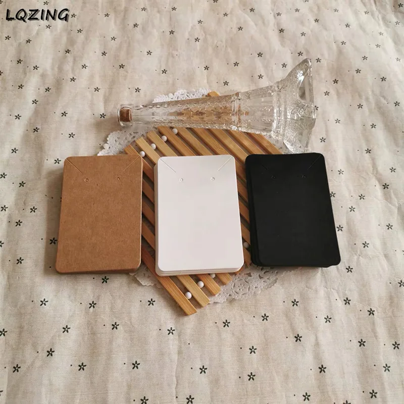 

Kraft Cardboard Paper Package Earring Cards For Ear Studs Retro Hanging Board Plain Jewelry Accessories Display Holder Tag Gift