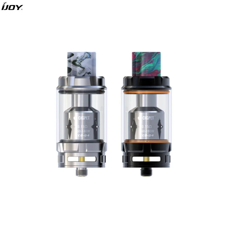 100% оригинал IJOY CIGPET ECO12 Sub Ohm бак 6 5 мл емкость атомайзера с ECO-T12 0.12ohm катушки 510 нить