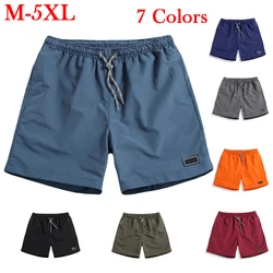 Pantalon décontracté respirant à séchage rapide pour hommes, Short de plage de couleur unie, Short de Sport court d'été avec poche 