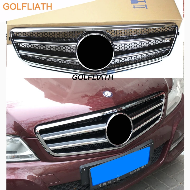 W204 c класс передний бампер Гриль Центральная решетка для Mercedes Benz C CLASS C180 C200 C260 C300