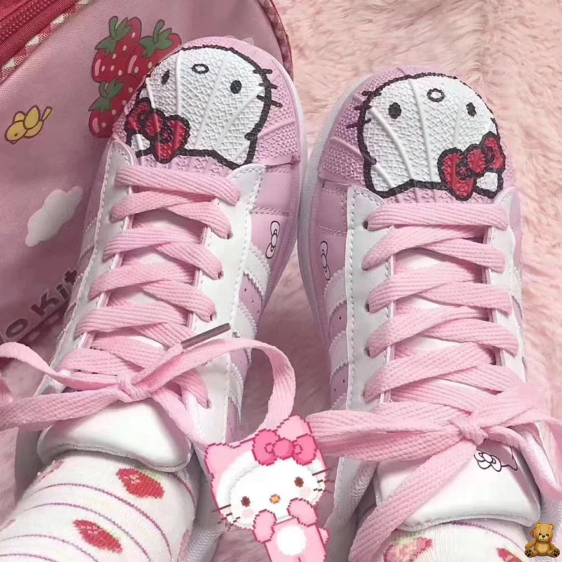 女の子シェル靴スニーカーegirlかわいい素敵なスポーツ靴softgoth Egirlスパイス女の子90s美的ピンクロリータ靴コスプレ 靴 Aliexpress