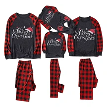

Christmas Family Matching Pajamas Sets Dad Mom Kid Baby Cartoon Printed Sleepwear Homewear Sets